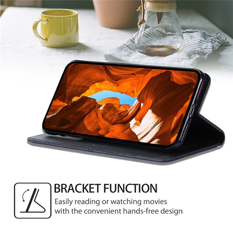 Funda de Cuero Magnética con Textura de Vaca para OnePlus Nord Ce 4 Lite 5G (Negra)