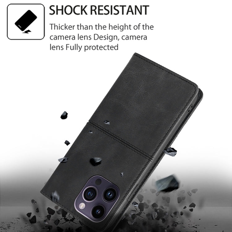 Funda de Cuero Magnética con Textura de Vaca para OnePlus Nord Ce 4 Lite 5G (Negra)
