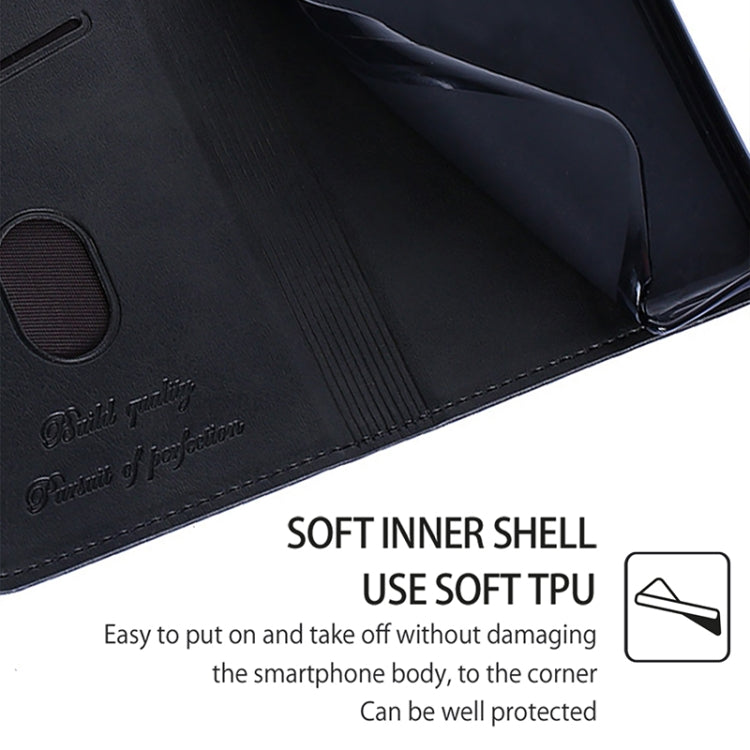 Funda de Cuero Magnética con Textura de Vaca para OnePlus Nord Ce 4 Lite 5G (Negra)