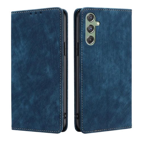 Estuche para Teléfono Samsung Galaxy M34 5G F34 5G Cuero Magnético Antirrobo Rfid (Azul)