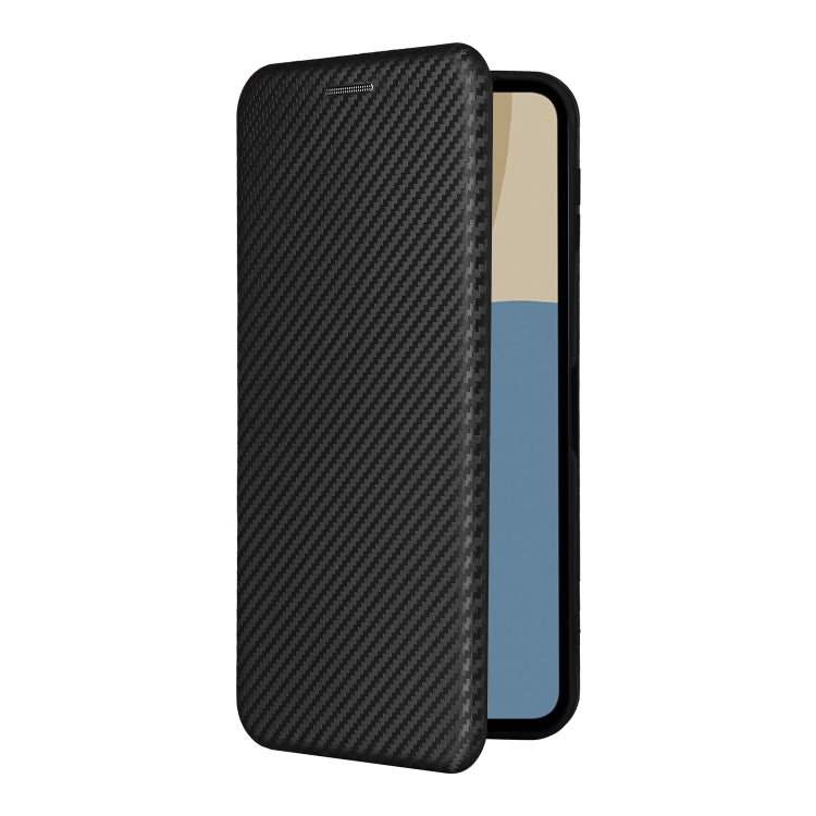 Funda de Cuero con Tapa y Fibra de Carbono para Sharp Aquos Sense9 (Negra)