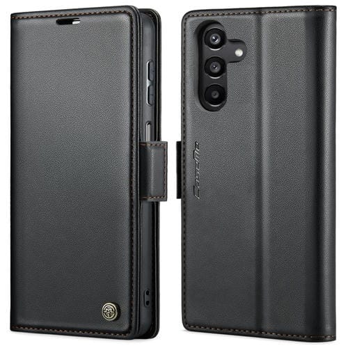 Funda para Teléfono Samsung Galaxy A15 5G Caseme 023 Hebilla de Mariposa Litchi Texture Rfid Cuero (Negro)