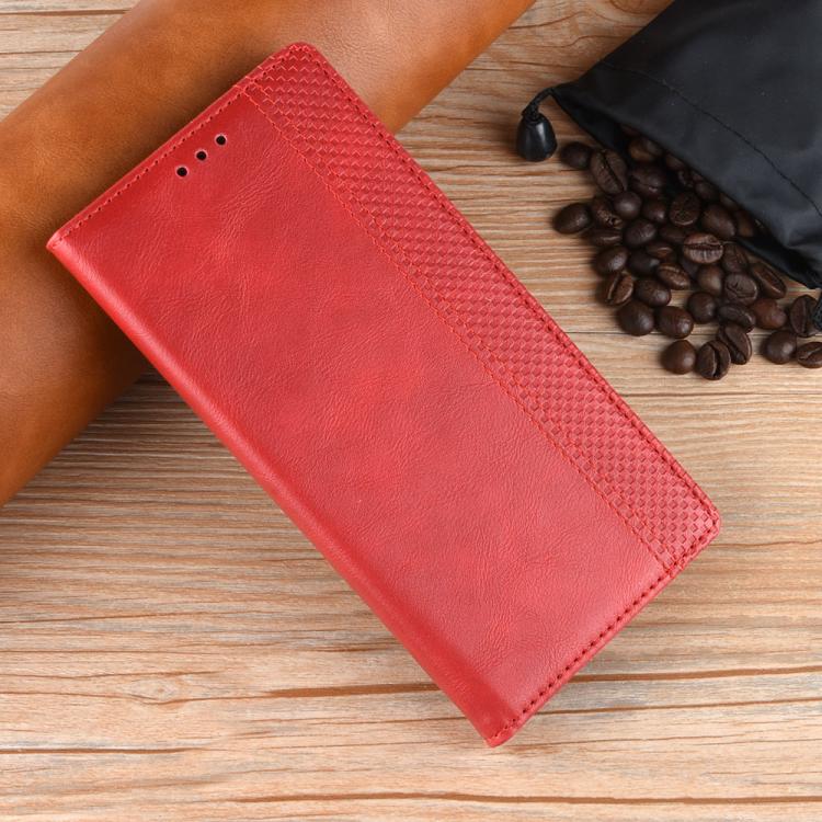 Funda de cuero con textura retro y hebilla magnética para Huawei Nova 14 5G (roja)