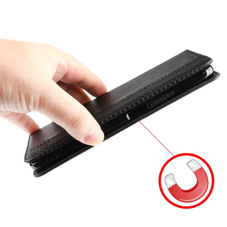 Funda de cuero con textura retro y hebilla magnética para Huawei Nova 14 Ultra 5G (negro)
