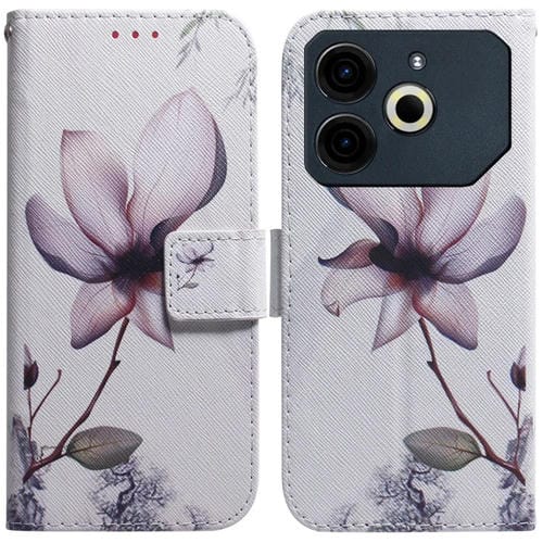 Funda de Cuero con Tapa y Dibujo de Colores para Tecno Pova 6 Neo (Magnolia)