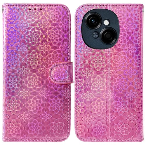 Funda de Cuero con Hebilla Magnética para Tecno Spark Go 1 y Pop 9 Pro (Rosa)