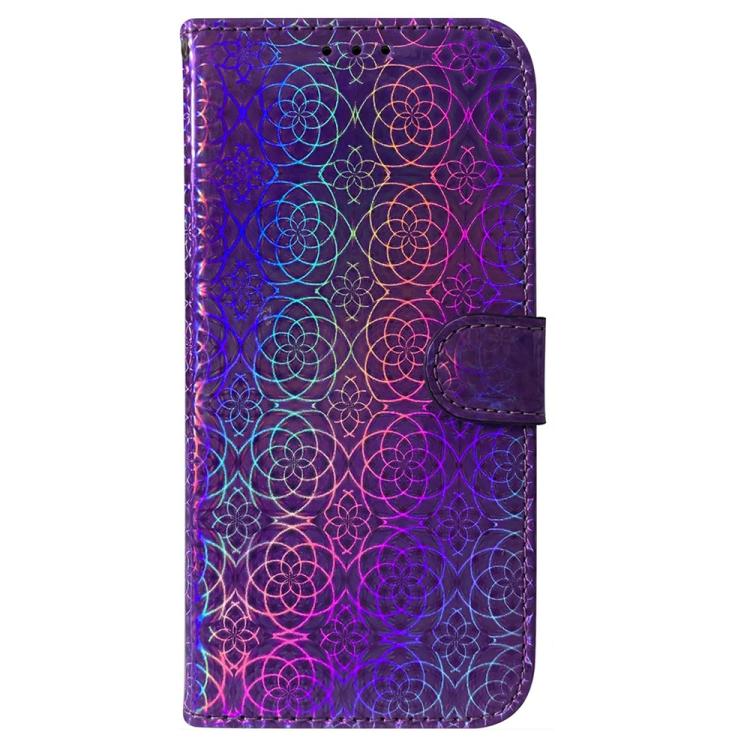 Funda de cuero con hebilla magnética para Tecno Camon 40 (morada)