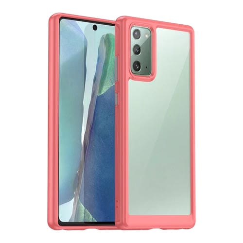 Para Samsung Galaxy Note20 Colorful Series Acrylic + TPU Phone Case (Rojo)