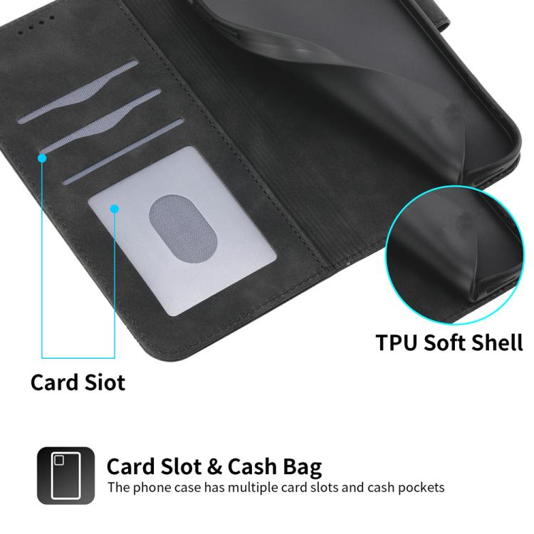 Funda híbrida de TPU y cuero sintético Dierfeng Dream Line para Huawei nova 14 (negra)