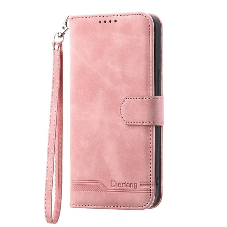 Funda híbrida de TPU y cuero sintético Dierfeng Dream Line para Huawei nova 14 Ultra (rosa)