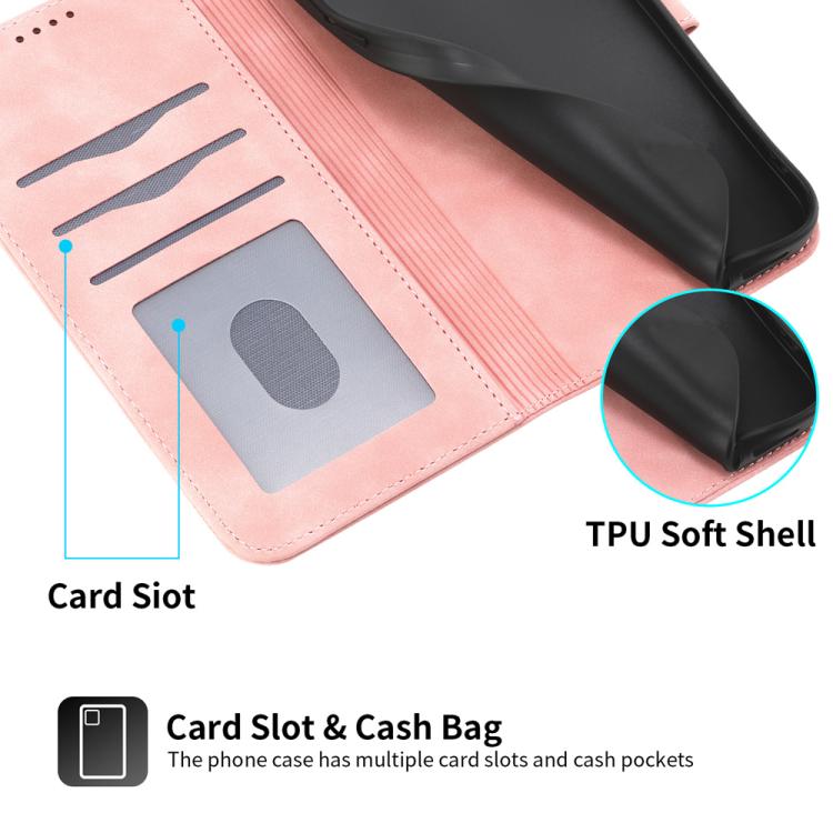 Funda híbrida de TPU y cuero sintético Dierfeng Dream Line para Huawei nova 14 Ultra (rosa)