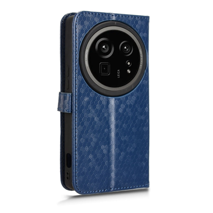 Funda de Cuero Textura de Puntos Panal para Sharp Aquos R9 Pro Sh-54E (Azul)