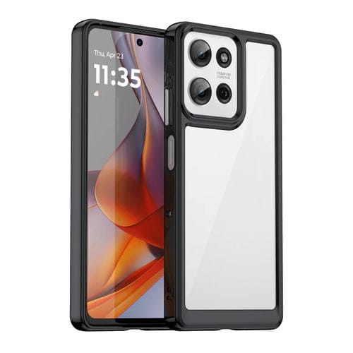 Funda Híbrida Acrílico TPU para Motorola Moto G75 5G Serie Colorida (Negra)