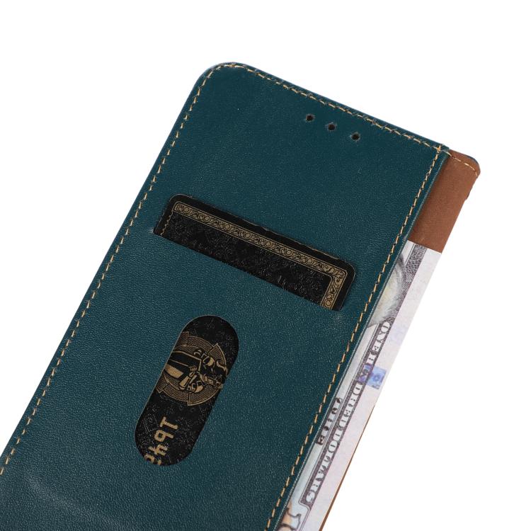 Funda para iPhone 16E Piel de Vaca con Capa Superior de Napa Khazneh (Verde)