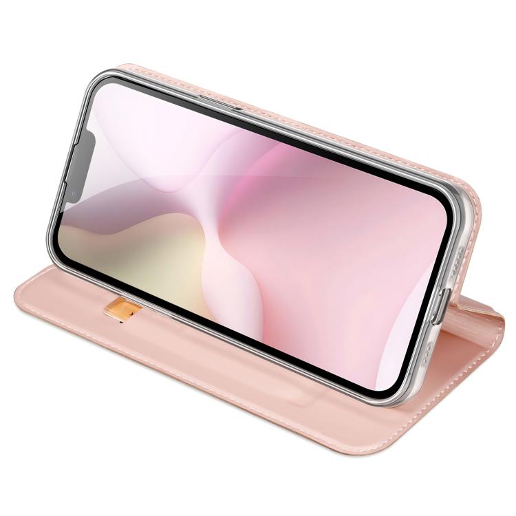 Funda de Cuero con Tapa Dux Ducis Skin Pro Series para iPhone 16E (Oro Rosa)
