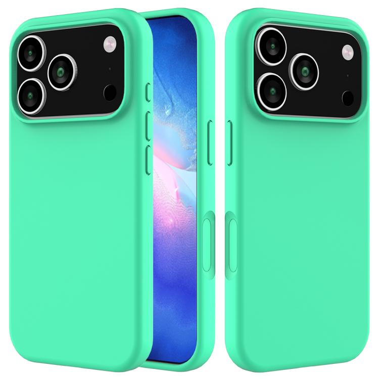 Funda de silicona de color sólido para iPhone 17 Pro (verde)