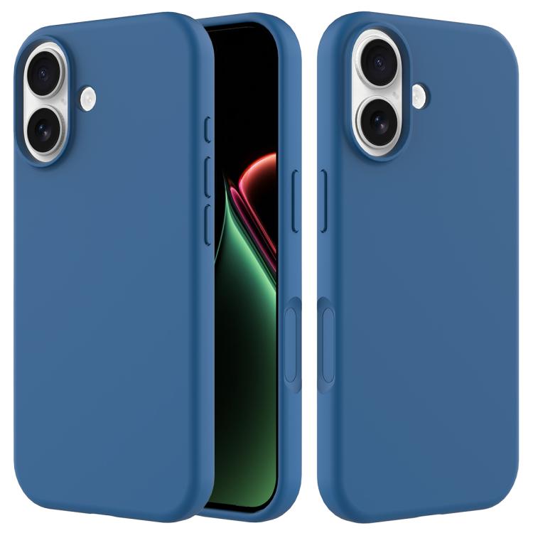 Funda de silicona de color sólido para iPhone 17 (azul cobalto)