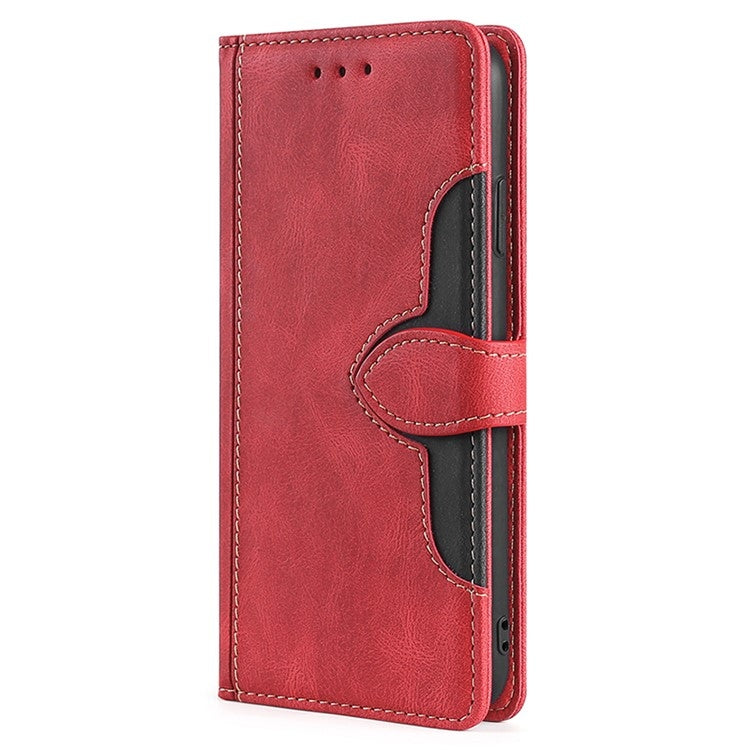 Funda de Cuero con Hebilla Magnética para TCL 50 XL (Rojo)
