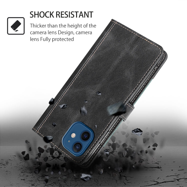 Funda de Cuero con Hebilla Magnética para TCL 502 (Negra)