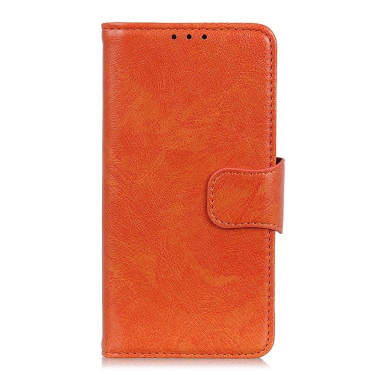 Funda de Cuero Textura Nappa para OnePlus 13R Global (Naranja)