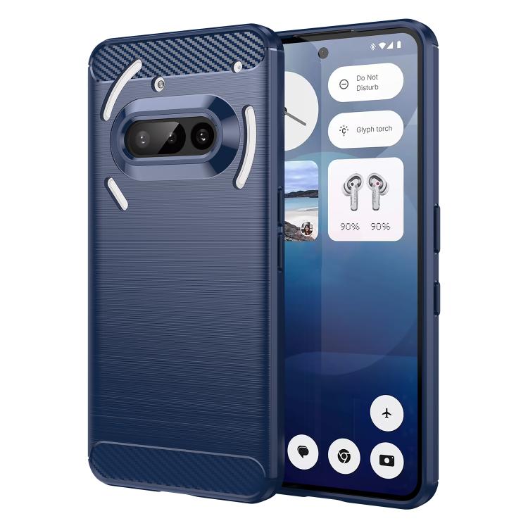 Funda TPU Fibra de Carbono para Teléfono 3A (Azul)