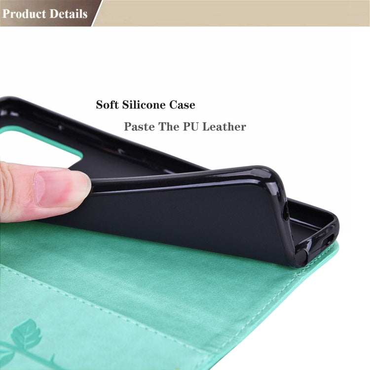 Funda para Teléfono Samsung Galaxy M34 5G Cuero PU con Tapa En Relieve (Verde)