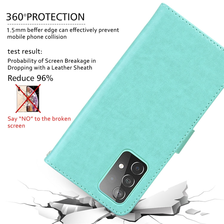 Funda para Teléfono Samsung Galaxy M34 5G Cuero PU con Tapa En Relieve (Verde)