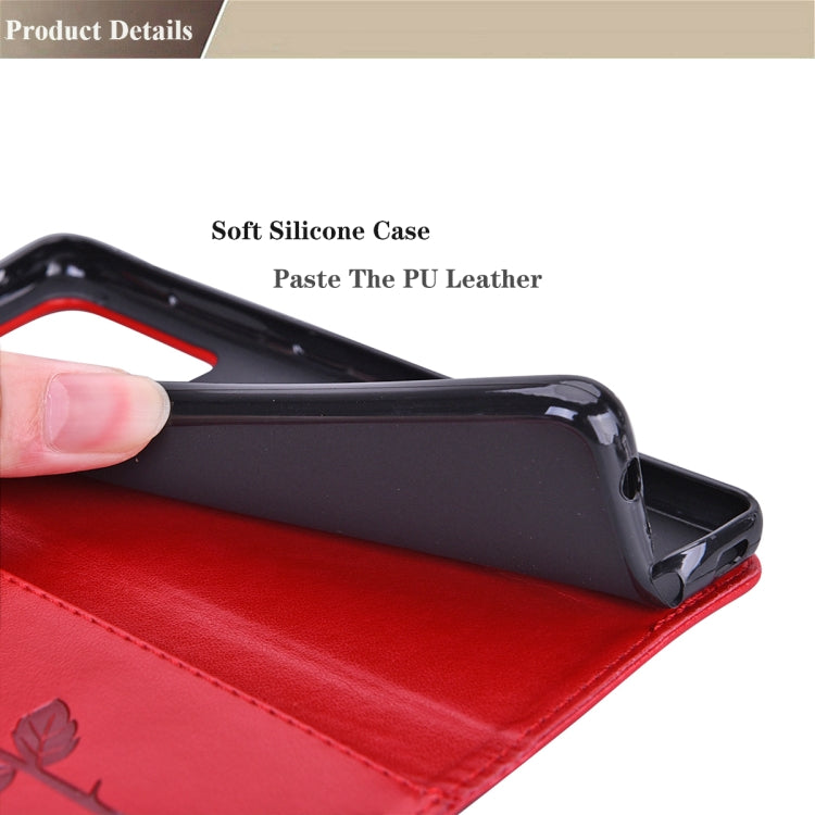 Funda para Teléfono Samsung Galaxy M34 5G Cuero Pu con Tapa en Relieve (Rojo)