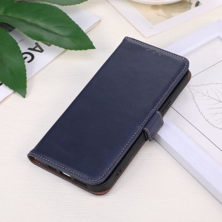Funda de Teléfono OnePlus Nord 13 Cuero Genuino Crazy Horse Rfid Cierre Magnético (Azul)