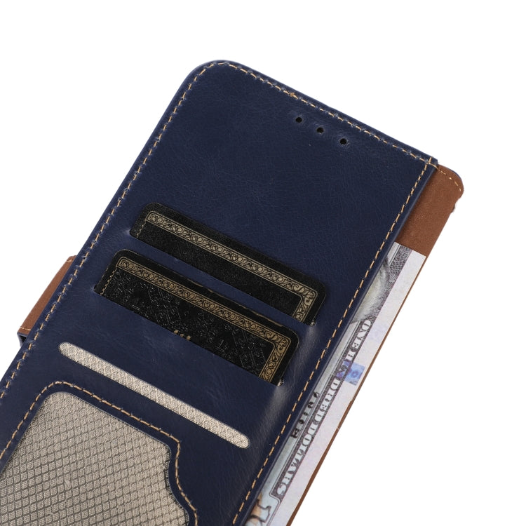 Funda de Teléfono OnePlus Nord 13 Cuero Genuino Crazy Horse Rfid Cierre Magnético (Azul)