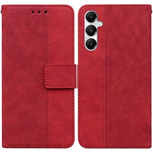 Funda para Samsung Galaxy A05S Cuero Relieve Geométrico (Rojo)