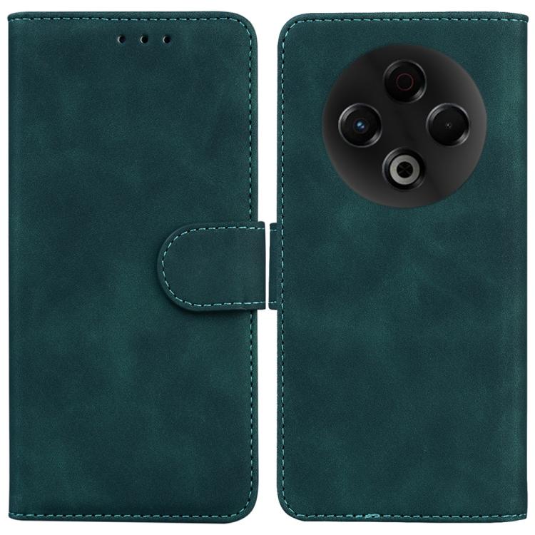 Funda de cuero con tapa para Tecno Spark 30 4G, color puro y tacto suave (verde)