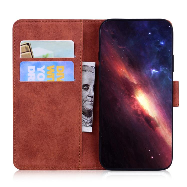 Funda de cuero con tapa para Tecno Spark 30 Pro, color puro y tacto suave (marrón)