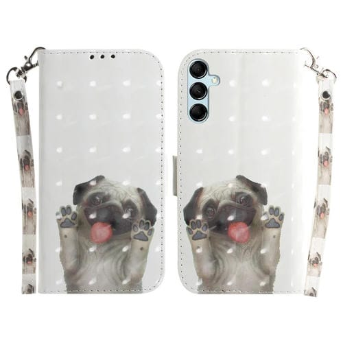 Funda para Teléfono Samsung Galaxy A15 Cuero con Tapa Horizontal 3D (Pug)