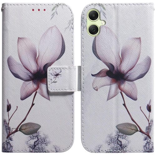 Funda de Cuero para Samsung Galaxy A05 con Tapa y Dibujo Coloreado (Magnolia)