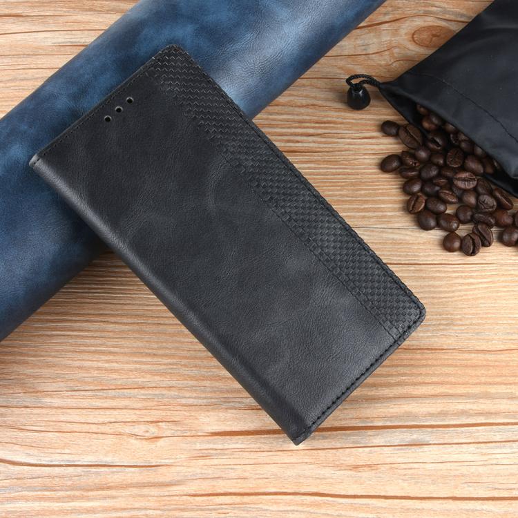Funda de Cuero Cubot A10 Textura Retro Hebilla Magnética (Negra)