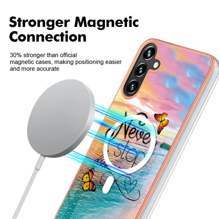 Caja de Teléfono Samsung Galaxy A54 5G Imd Magsafe TPU Doble Cara (Dream Butterfly)