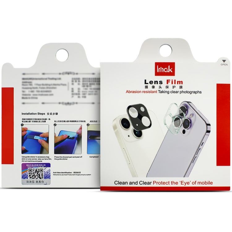 Película de Lente de Vidrio Integrada Imak para iPhone 15/15 Plus Alta Definición (Negra) - MOVILSTORE