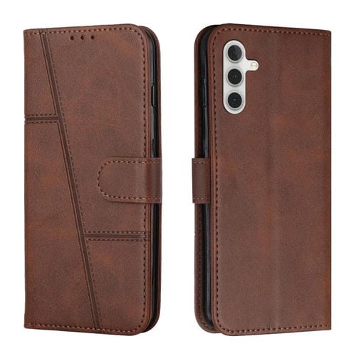 Funda de piel con hebilla y textura de becerro para Samsung Galaxy A17/A26 5G (marrón)