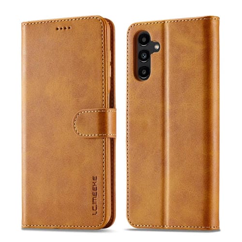 Funda para teléfono Samsung Galaxy A35 5G Lc.Imeeke cuero textura de becerro (Marrón)