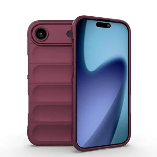 Funda de TPU + franela Magic Shield para iPhone 17 Air (rojo vino)