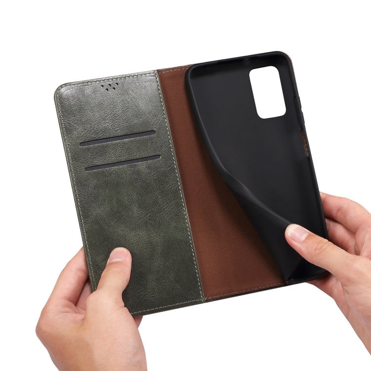 Funda de Cuero Crazy Horse con Cera de Aceite para OnePlus 13 (Verde)