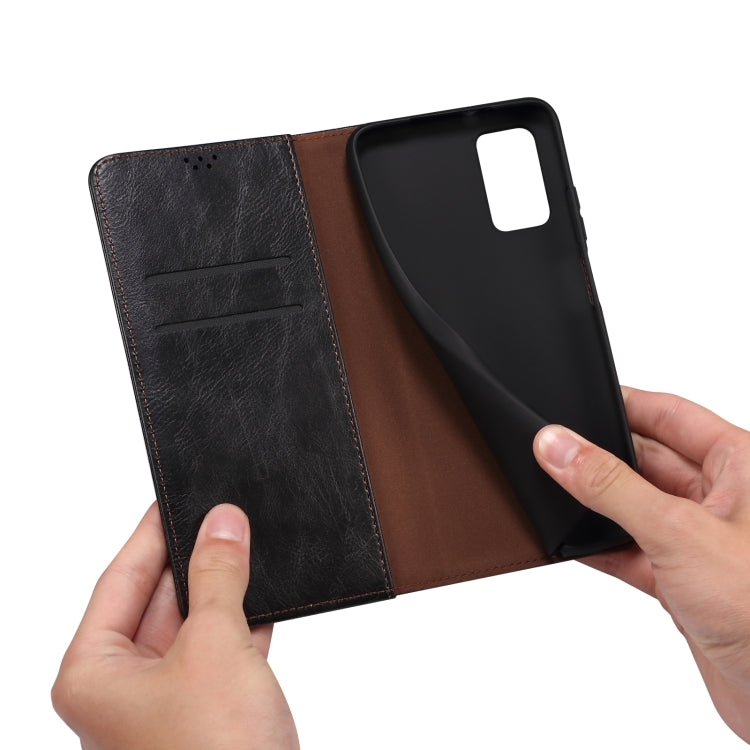 Funda de Cuero Crazy Horse con Cera de Aceite para OnePlus 13 (Negra)