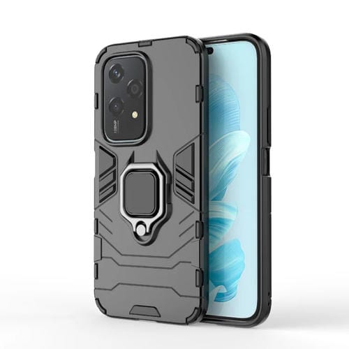 Funda Protectora para Honor 200 Lite PC + TPU a Prueba de Golpes con Soporte de Anillo Magnético (Negro)