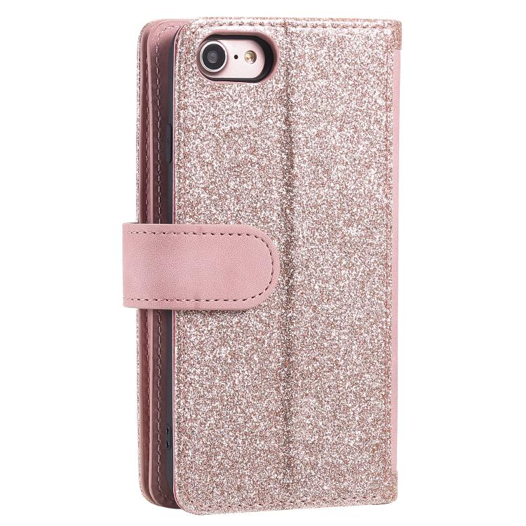 Funda de Cuero para iPhone 16E con Cremallera y Cordón (Rosa)