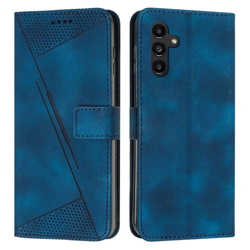 Funda de Cuero para Samsung Galaxy A55 Dream Triangle con Cordón Largo (Azul)