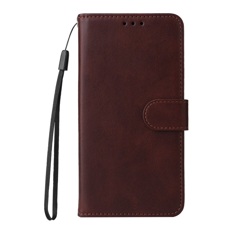 Funda de Piel con Tapa para OnePlus 13 (Marrón) Textura Clásica Becerro