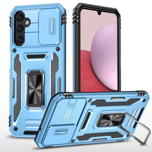 Funda para Samsung Galaxy A05S Armor PC + TPU Camera Shield Protección (Azul Claro)