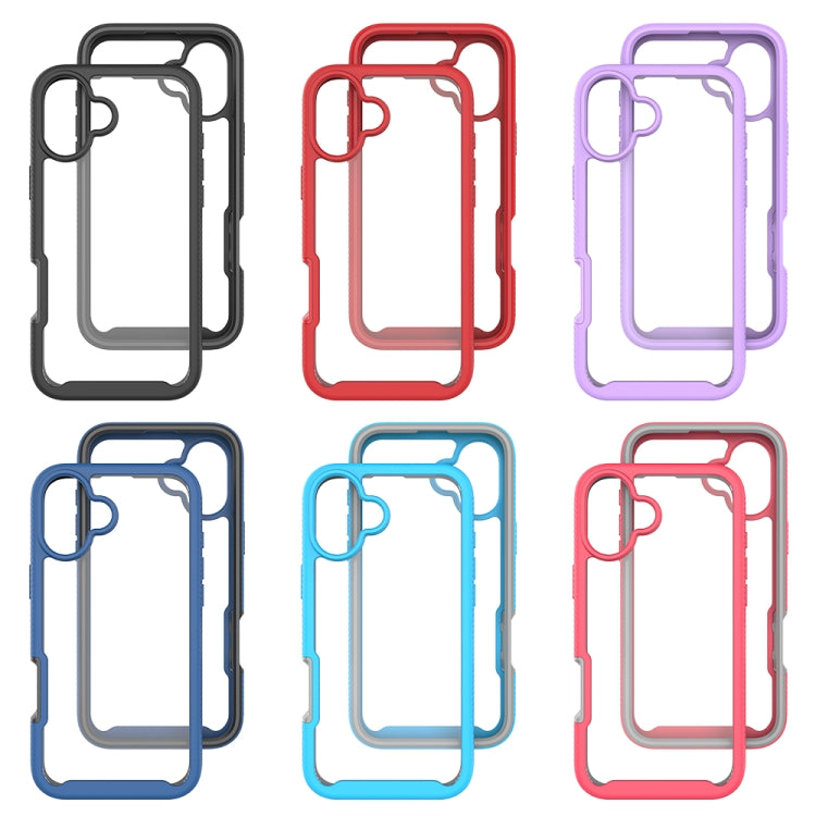 Funda para iPhone 16 Plus TPU Transparente a Prueba de Golpes Diseño Cielo Estrellado (Azul Oscuro)