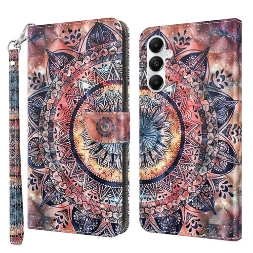 Funda para Samsung Galaxy A35 5G Cuero Pintada en 3D Mandala Colorida